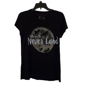 Disney Take Me to Never Land black t-shirt, size small